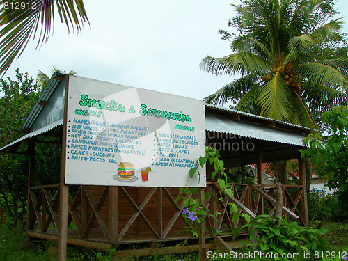 Image of restaurant snack bar in rural corn island nicaragua