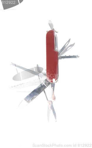 Image of marketing red swiss army pocket knife tool