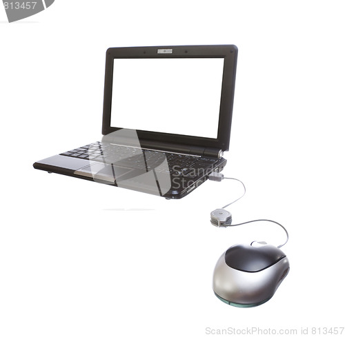 Image of isolated technology netbook
