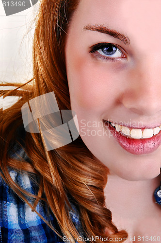 Image of Half face shoot of young girl.