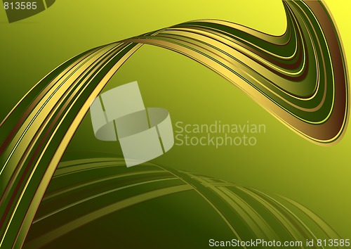 Image of Green-yellow card with crossed lines 