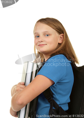 Image of young girl going to school 