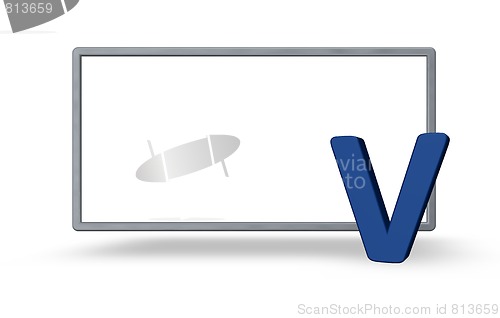 Image of letter v and blank board