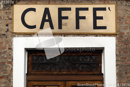 Image of Caffe sign