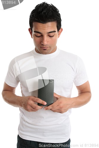 Image of Man holding a box product