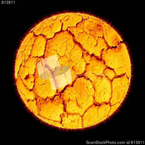 Image of explosion of planet