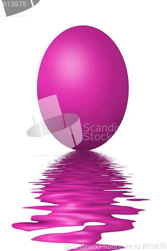 Image of Colorful easter eggs isolated on white