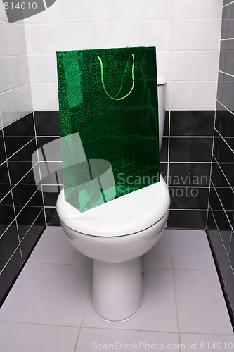 Image of Package in the toilet