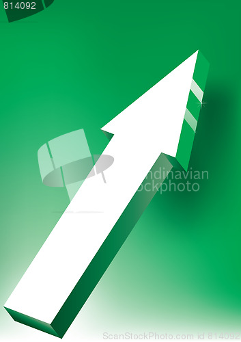 Image of Arrow on green background
