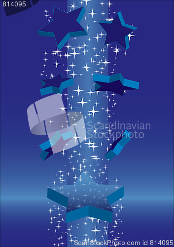 Image of Stars on blue background