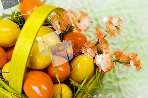 Image of Yellow orange easte basket