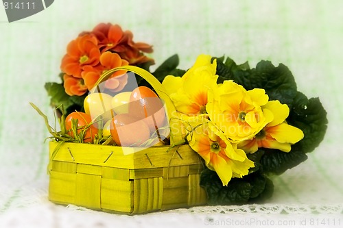 Image of Yellow orange easte basket