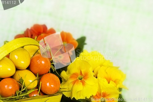 Image of Yellow orange easte basket