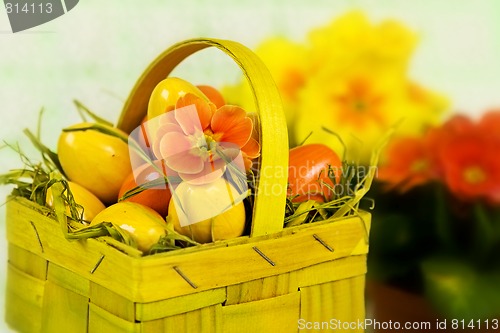 Image of Yellow orange easte basket