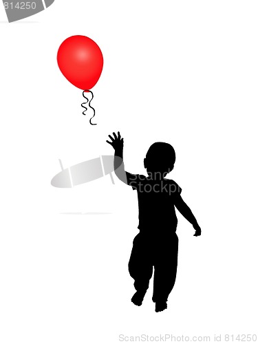 Image of Child reaching for a balloon