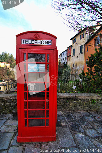 Image of Red Phone Booth, Barga, Italy