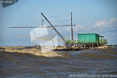 Image of Detail of a Storm in Marina di Pisa, Italy