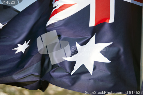 Image of Australian Flag in Sydney Bay