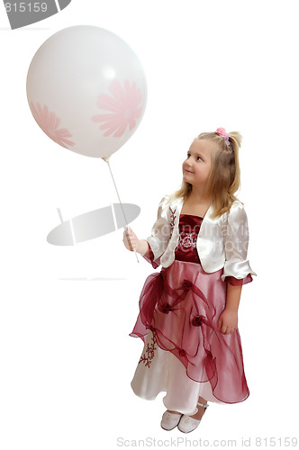 Image of Girl with a white balloon.