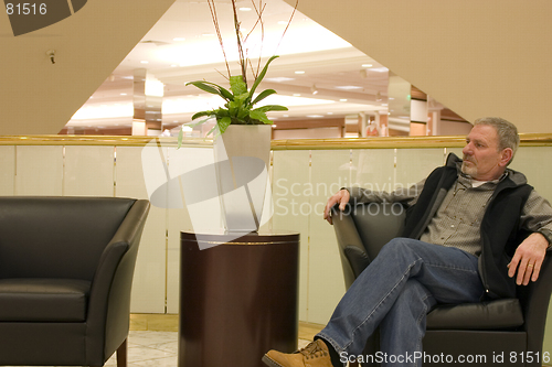 Image of Resting on the chair during shopping