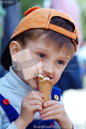 Image of Boy with ice cream