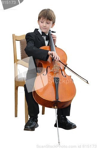 Image of Boy playing the cello