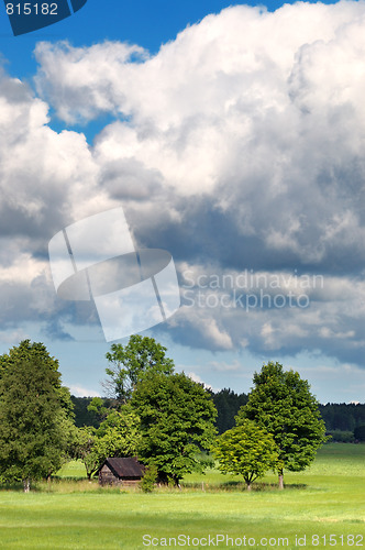 Image of Clouds over the field