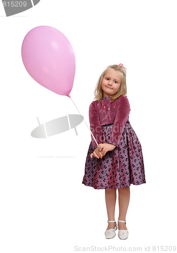 Image of Girl with a pink balloon.