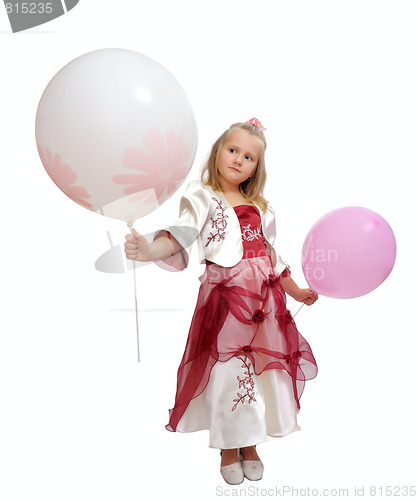 Image of Girl with a balloons.