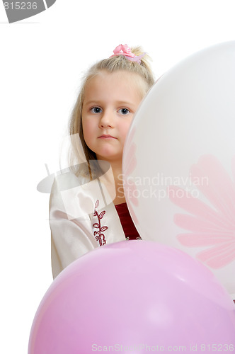 Image of Girl with a balloons.