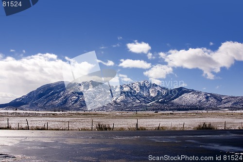 Image of Mountains on my Backyard in Winter