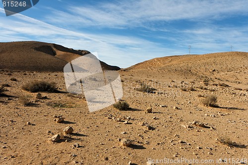 Image of Desert landscape at sunset