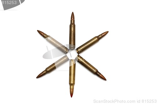 Image of Six-pointed star of M16 cartridges