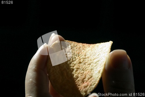 Image of Isolated Hand holding a Chip