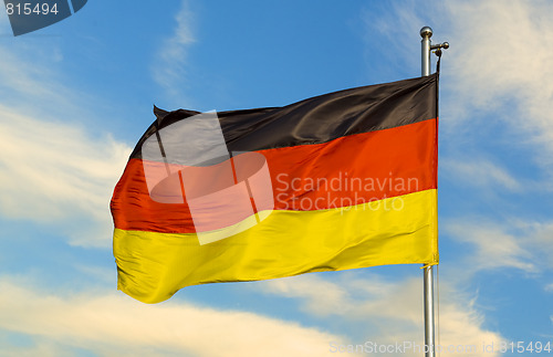 Image of german flag on a pole