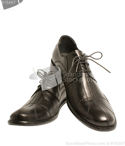 Image of Stylish man's black shoes