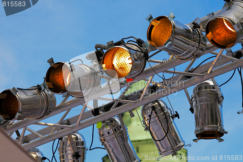 Image of Stage light beam with 9 lights 