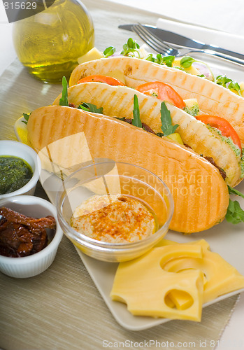 Image of assorted panini sandwich