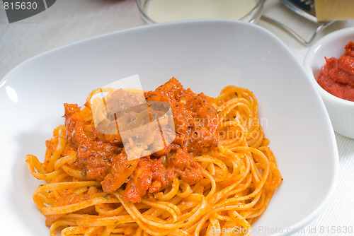 Image of tomato and chicken pasta