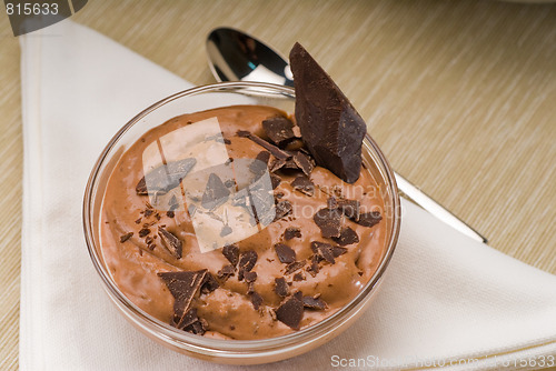 Image of fresh homemade chocolate mousse