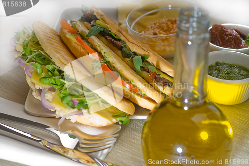 Image of assorted panini sandwich