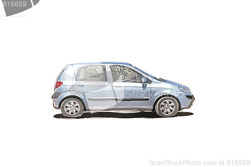 Image of water color car