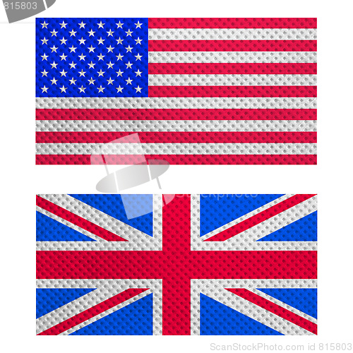 Image of UK and USA flag