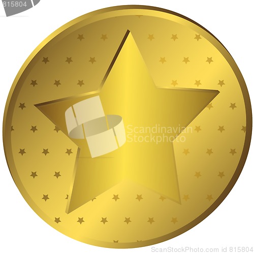 Image of Gold medal with stars