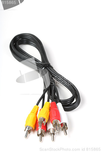 Image of RGB cable isolated on the white background