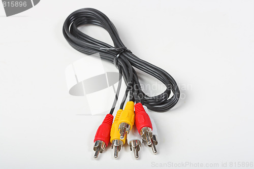 Image of RGB cable isolated on the white background