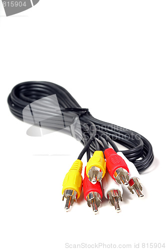 Image of RGB cable isolated on the white background