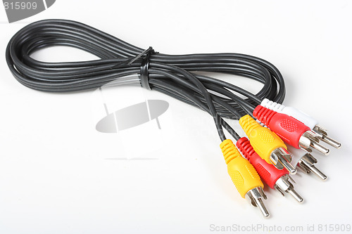 Image of RGB cable isolated on the white background