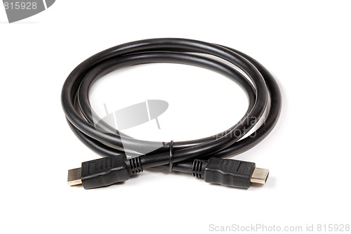 Image of HDMI cable isolated on the white background