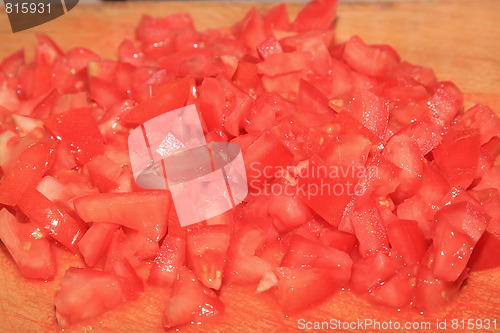 Image of Sliced tomatoes background